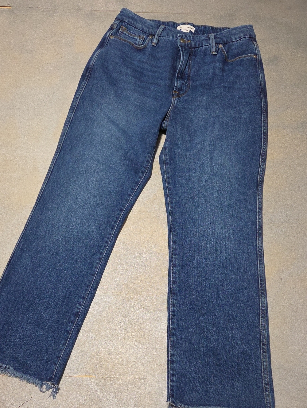 Good American Men's Straight-Leg Indigo Blue Jeans